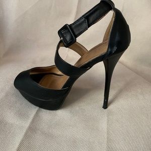 Black Strappy Stilettos